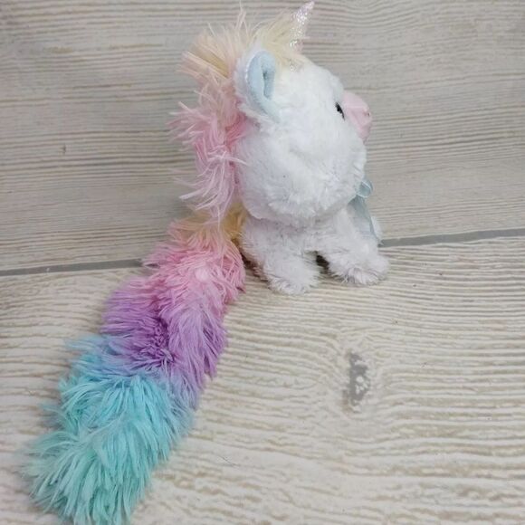 White Unicorn With Rainbow Tail Plush
Stuffed Animal 10 Inch Toy - Picture 8 of 16